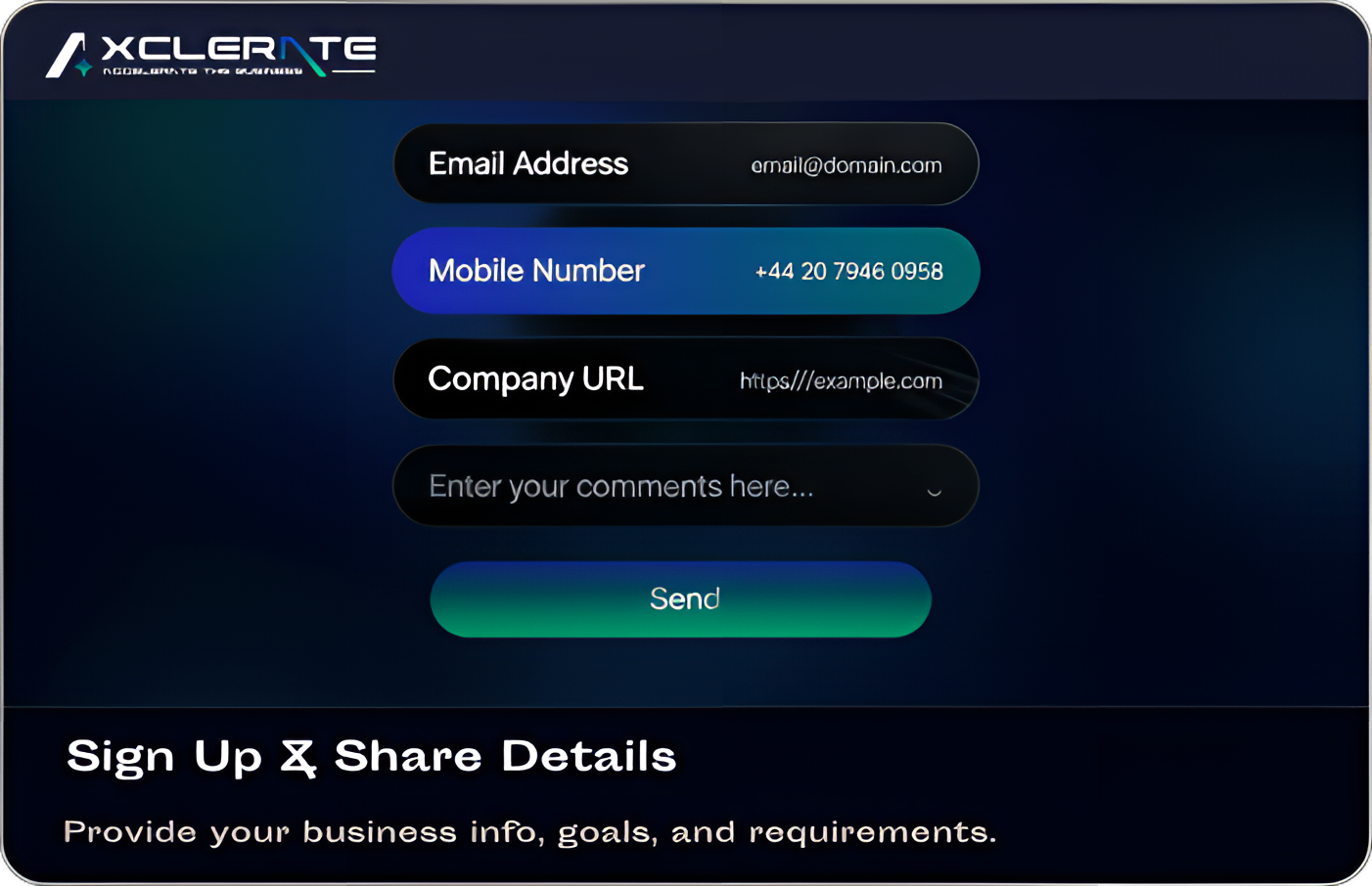 Aixclerate dashboard - agent configuration